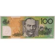 AUSTRALIA 2014 . ONE HUNDRED 100 DOLLARS BANKNOTE . STEVENS/PARKINSON . FULL REPEATER 933339